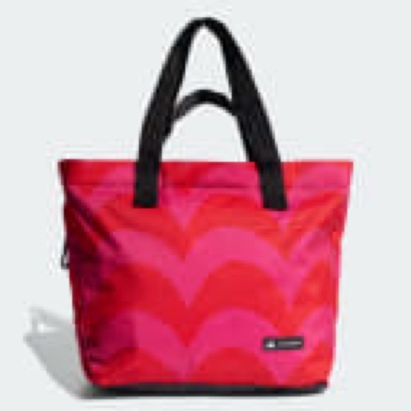 NWT ADIDAS X MARIMEKKO Vibrant Pink Tote with Black Straps - Picture 2 of 6